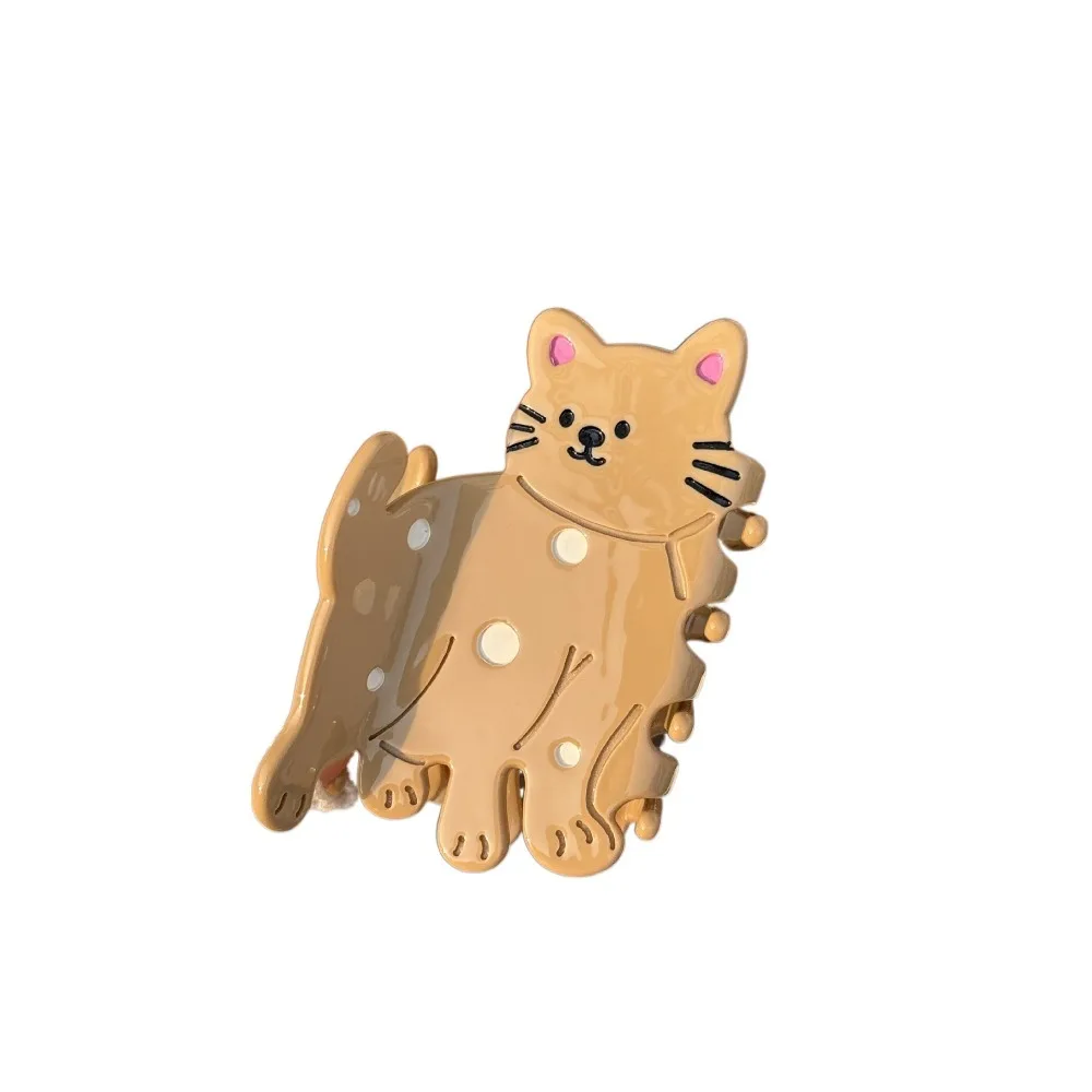 

School Sweet Acetate Cat Hair Claw Acetic Acid Cartoon Chick Shark Clip Bow Grab Clip Animal Hair Clip Beach