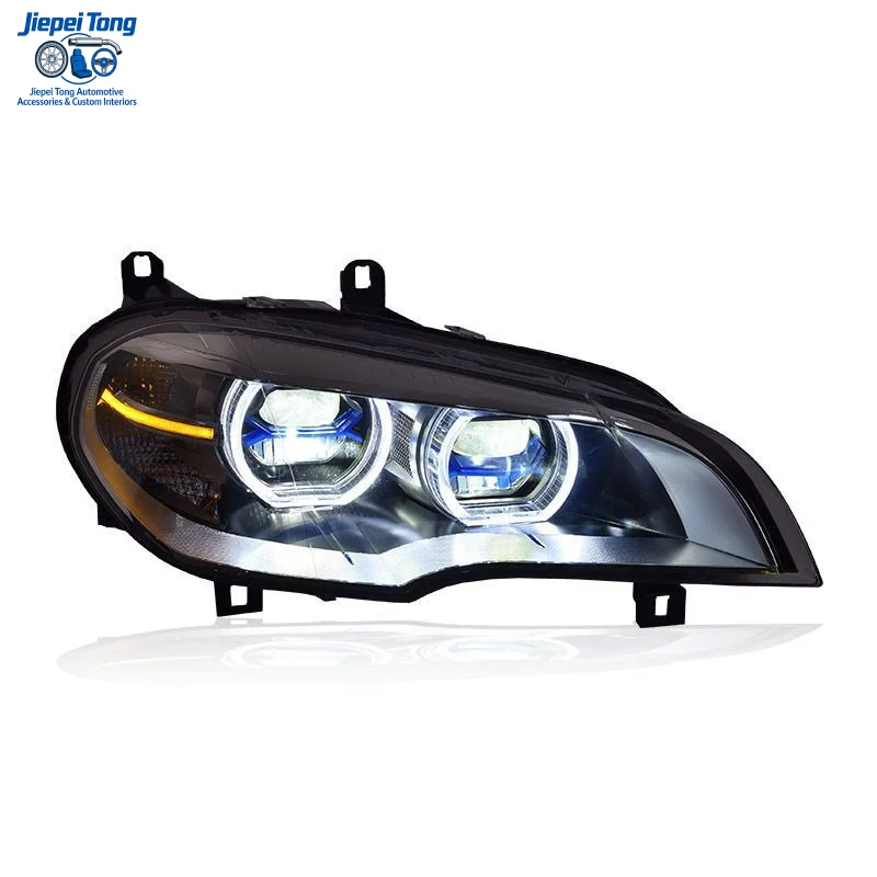 

Подходит для BMW X5 (E70) 2008-2014 годов выпуска: Модифицированная новая светодиодная фара с линзой и дневными ходовыми огнями Angel Eye