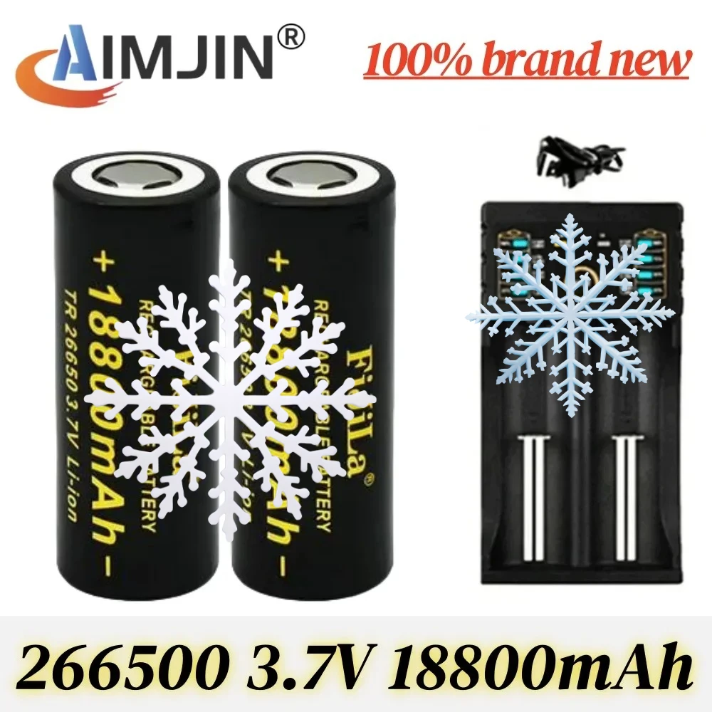 

100% Original 26650 battery 18800mAh 3.7V 50A lithium ion rechargeable battery for 26650 LED flashlight+ charger
