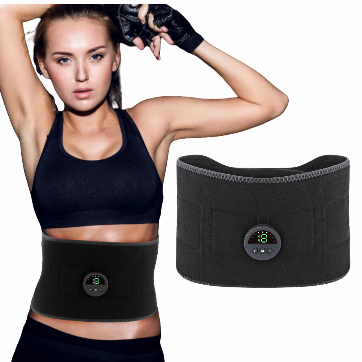 Abdominal Massager Muscle Toner Abdominal Toning Belt Electric USB Recharge Fitness Training Gear Ab Trainer Fitness Equipment