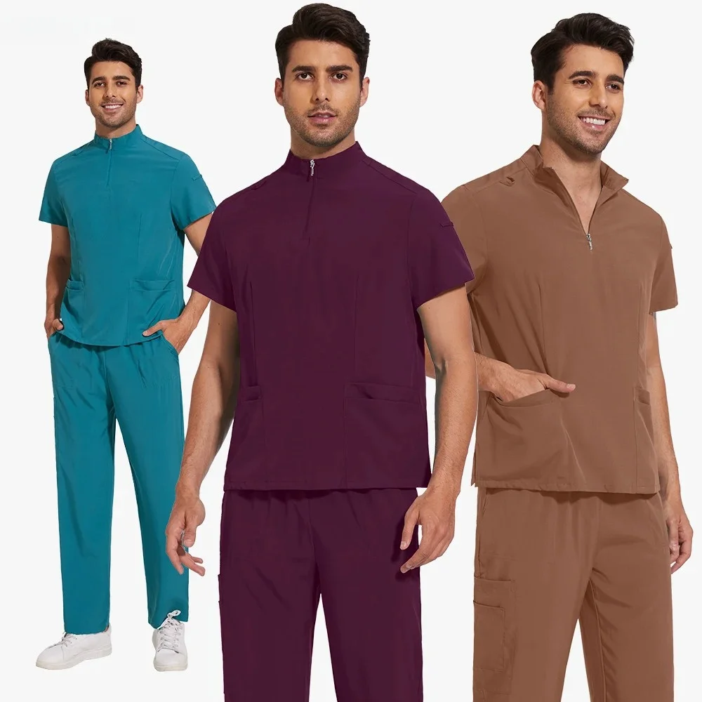 

Дышащий унисекс-костюм для медработников: эластичная униформа для врачей и медсестер, одежда для больниц