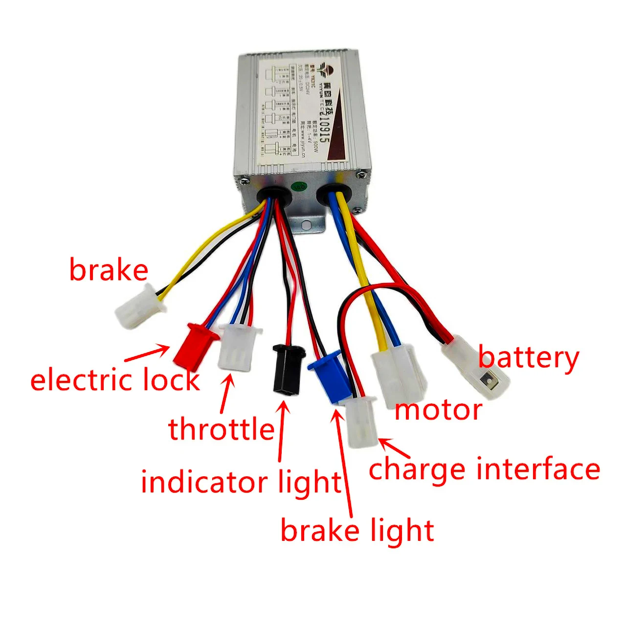 Electric Scooter/Bike Accessories DC Motor Brushed Controller & Throttle Twist Grip 24V 36V 48V 250W 350W 500W