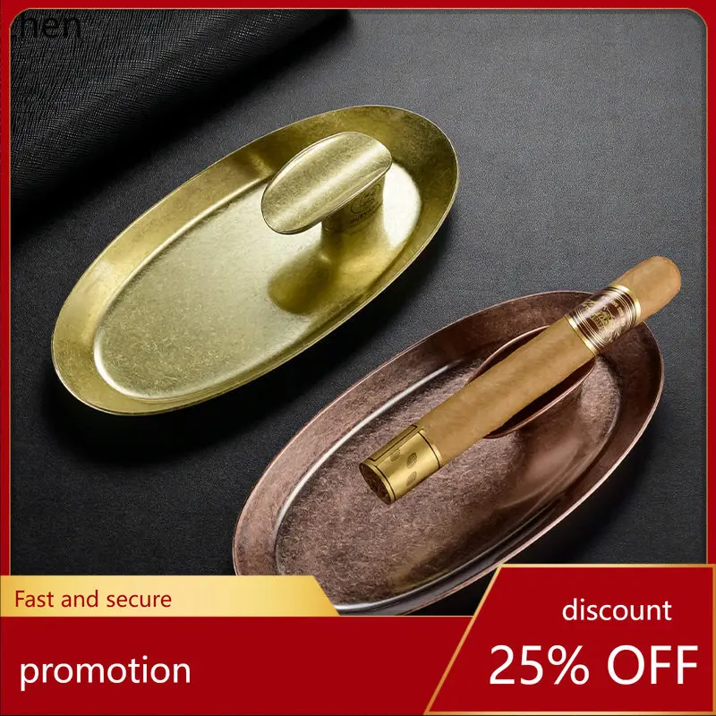 

CZ Premium Cigar Ashtray Retro Personalized Metal Ashtray Easy to Clean Durable for Home Use