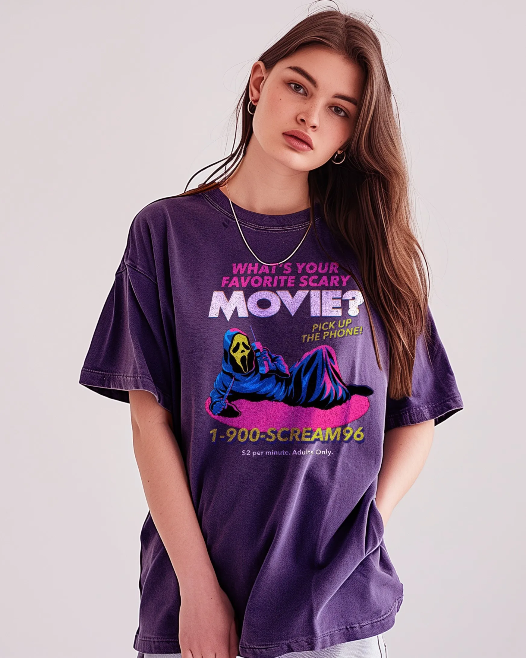 Camiseta lavada con estampado gráfico de cara de fantasma de Anime para hombre, ropa de calle de Hip Hop de gran tamaño, 100% algodón, camisetas