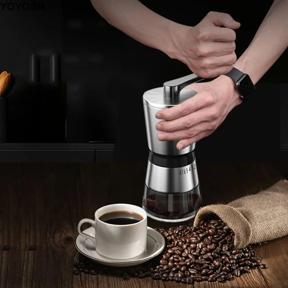 

Manual Hand-Cranked Coffee Grinder Ceramic Grinding Core Detachable Coffee Bean Mill Adjustable Particle Size Handheld