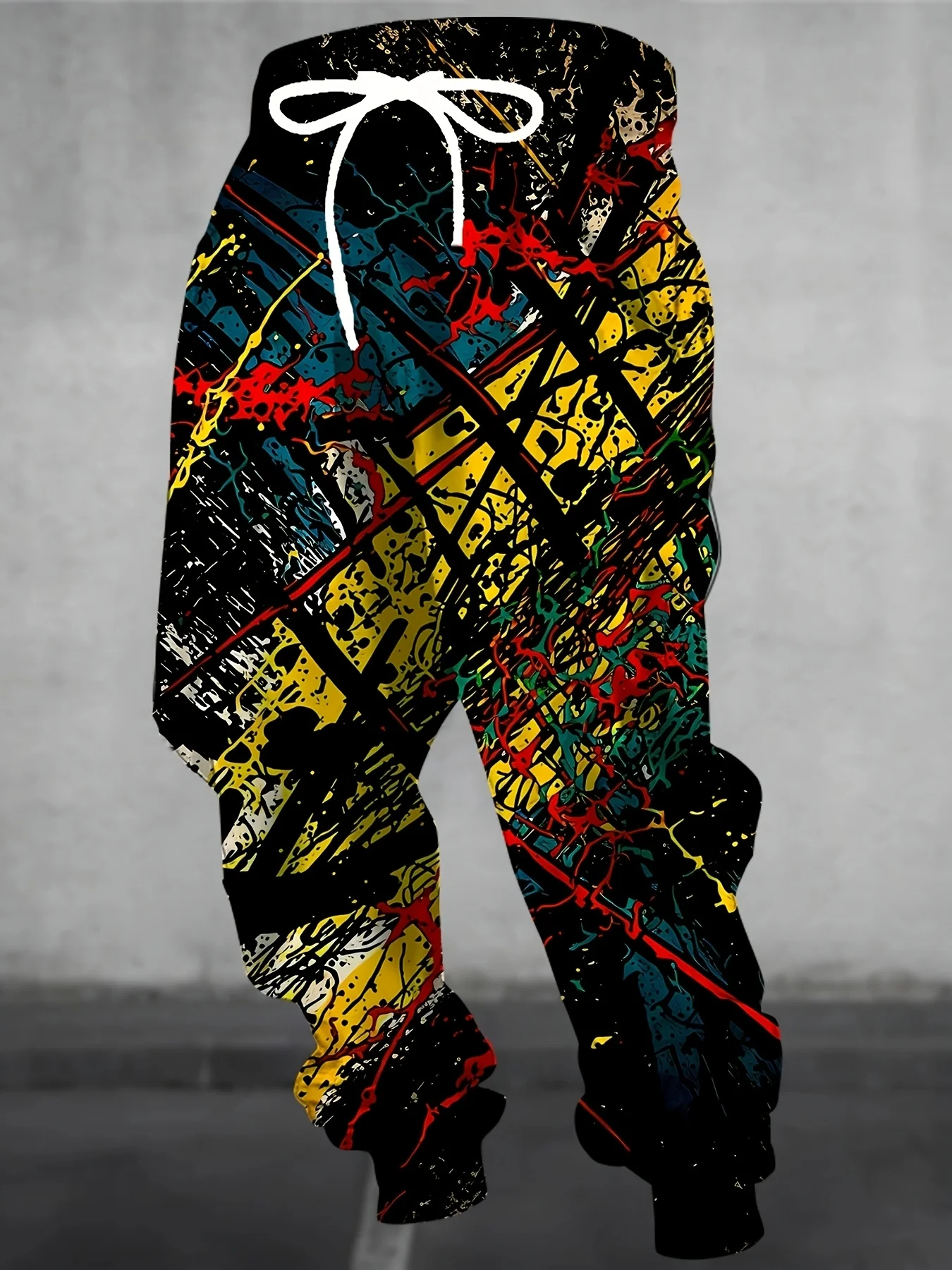 

Горячая новинка 2026: Модные свободные брюки оверсайз с 3D-принтом в стиле хип-хоп с граффити-текстурой для уличной моды