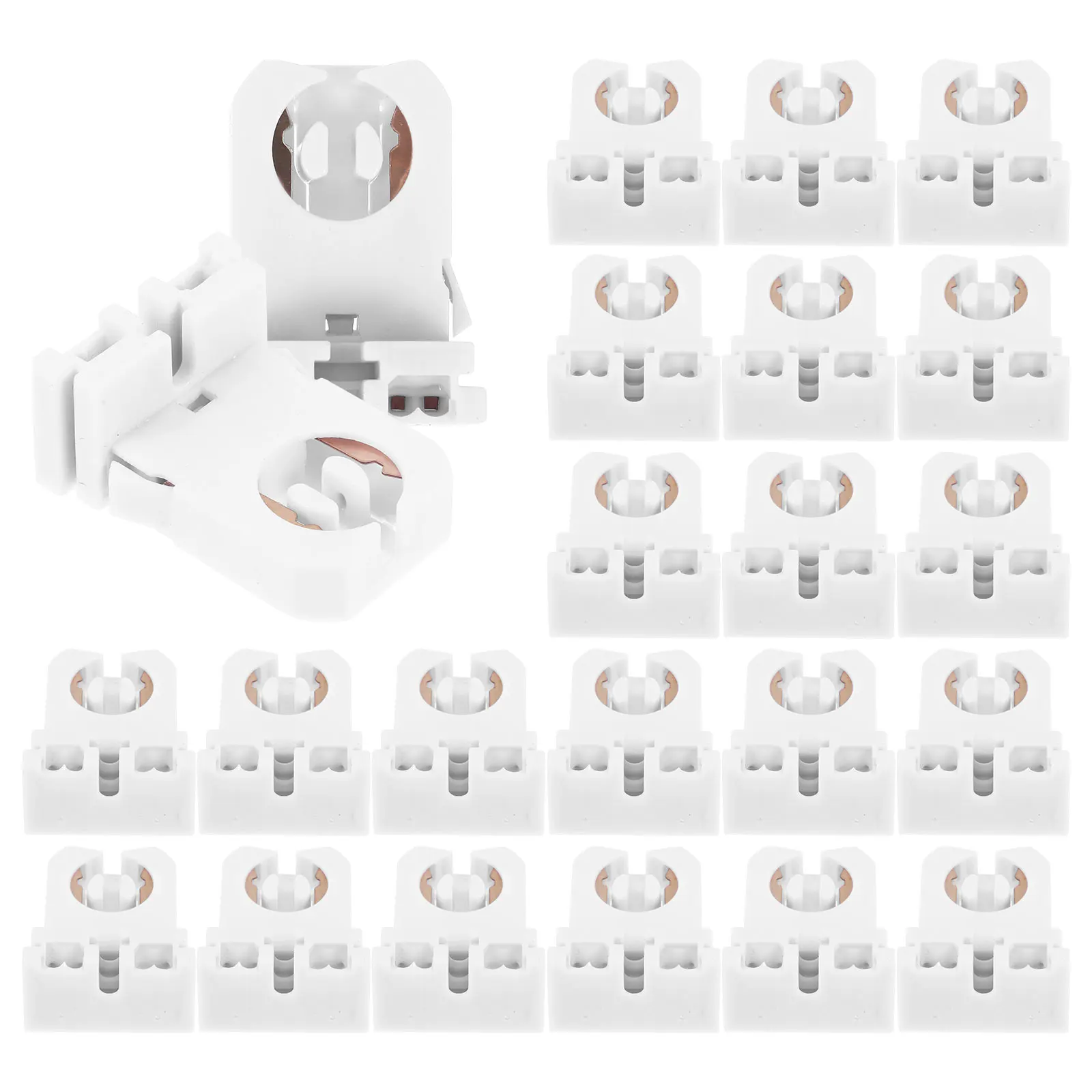 

30pcs Fluorescent Light Bracket Tube Socket Non Shunted Tombstones Base LED Lamp Holder Grille Panel Energy Efficient Durable