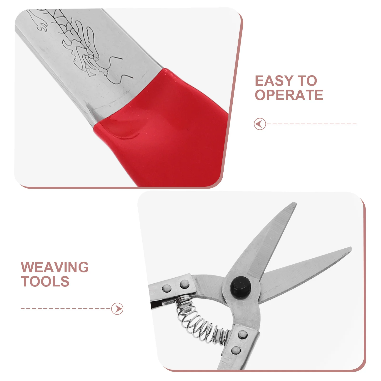 

1 Set Of Wicker Repair Tool Kit For Rattan Furniture Basket Weaving Repair Metal Scissors Craft Handling Sewing