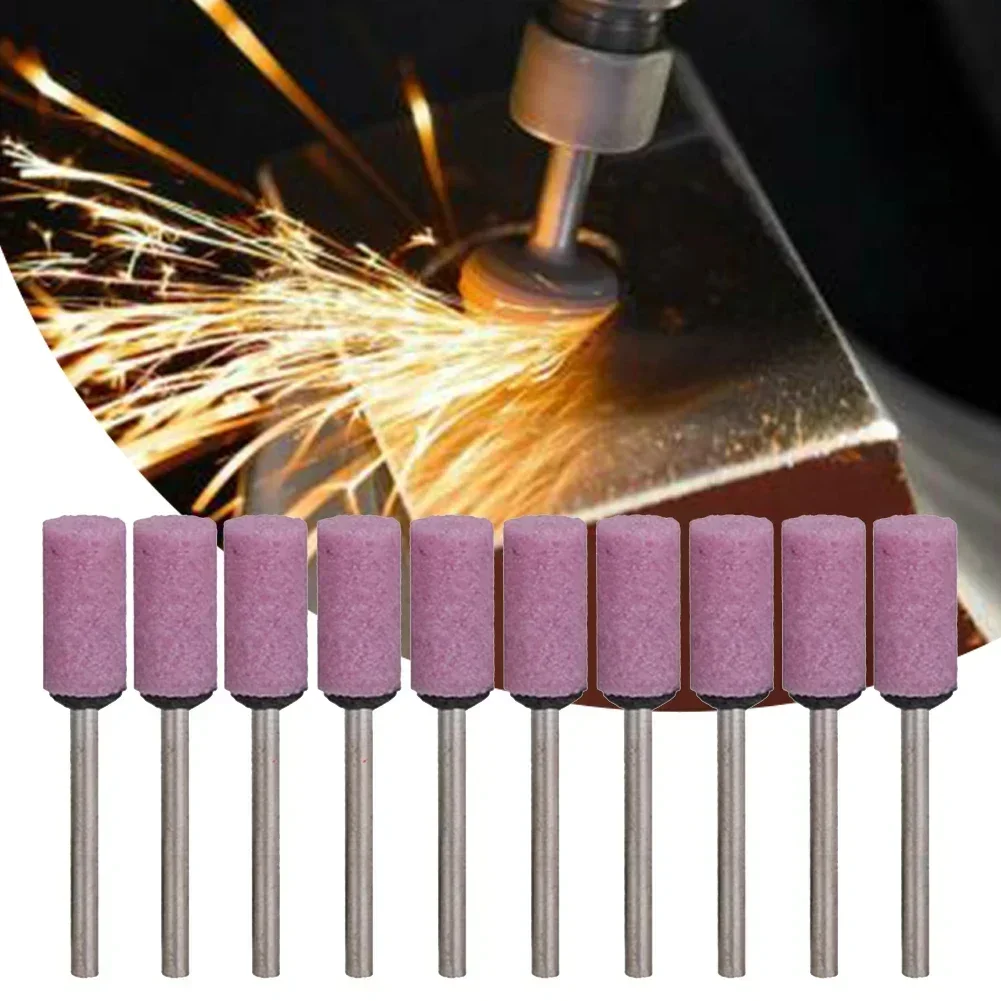 Bit Slijpen Stuks Gemonteerd 10 Accessoires Schurende Grinder Polijstkop 3*8mm Voor Steen Wiel Gereedschap Elektrische Hoofd