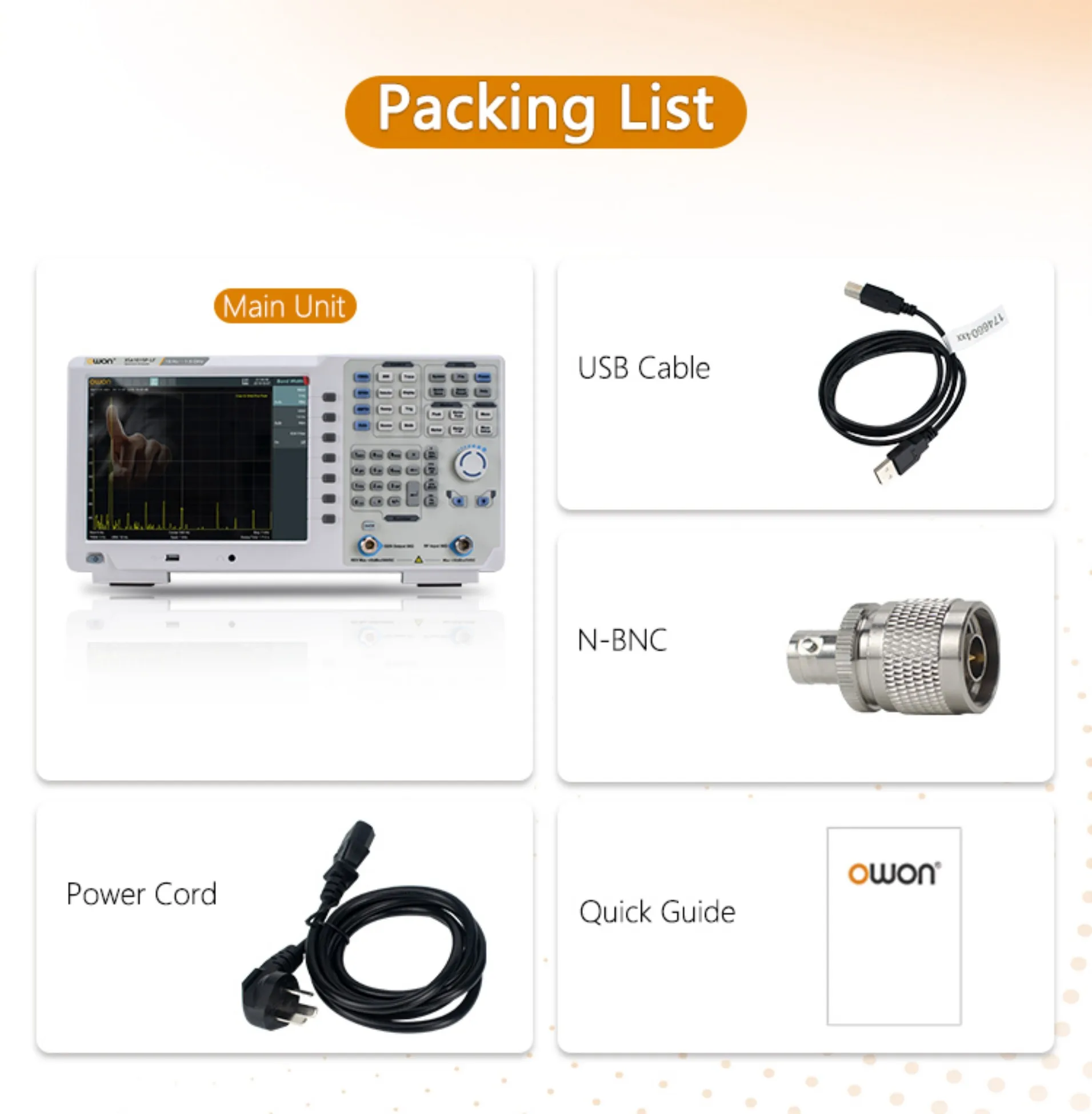 OWON XSA1015P-TG XSA1032P-TG Spektrumanalysator 9KHz-3,2GHz 1Hz Auflösung Multi-Touchscreen EMC USB LAN HDMI Tracking Generator – Detail 11