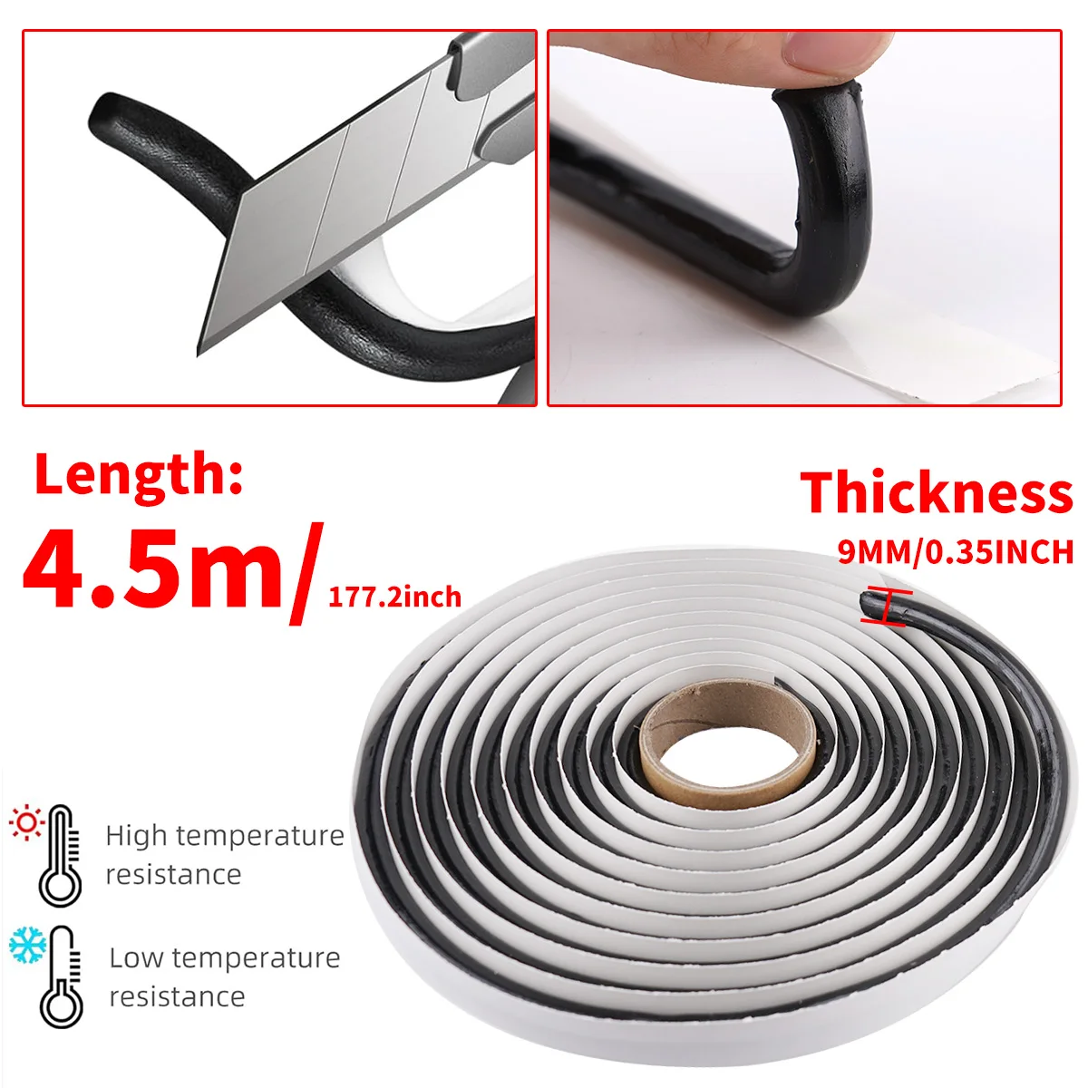 Butyl Rubber Glue Headlight Sealant Retrofit Reseal Hid Headlamps Taillight Shield Glue Tapes Car Door Seal Accessories