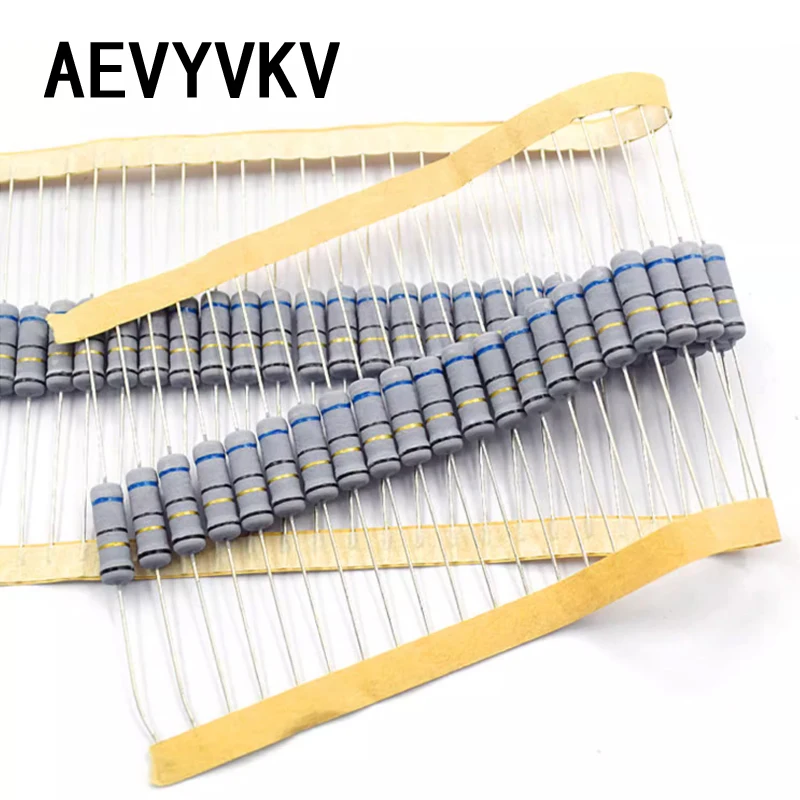 20PCS 2W 5% Wire Wound Resistor Fuse Winding Resistance 0.1 0.15 0.22 0.33 0.47 0.5 1 2.2 3.3 4.7 5.1 6.8 10 22 47 51 100 ohm