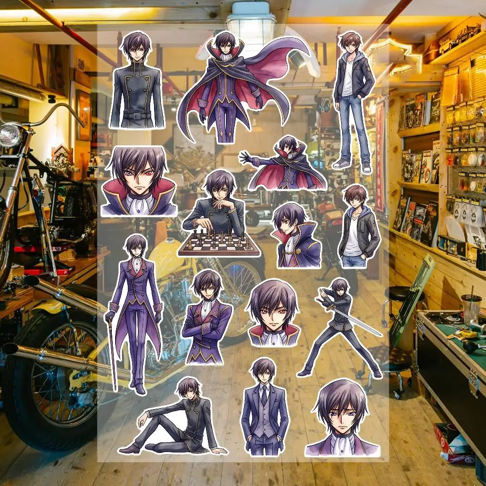 Anime C-Code Geass Lelouch Aesthetic Graffiti Waterproof PVC Stickers for Car Motorcycle Skateboard Helmet Notebook