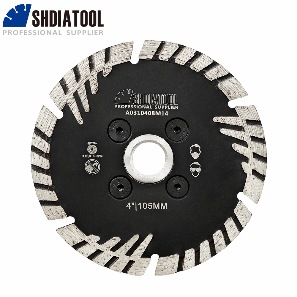 SHDIATOOL Dia105mm M14 Thread Diamond Deep Teeth Saw Blade Granite Marble Concrete 4Inch Cutting And Grinding Disc