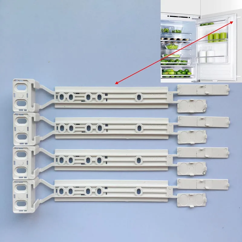 4 SZTUK do wbudowanego zestawu montażowego szyny ślizgowej drzwi lodówki Electrolux/Siemens/Bosch Prowadnica ślizgowa drzwi lodówki