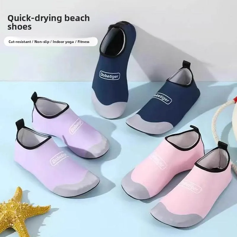 

Универсальные пляжные туфли для йоги, приятные для кожи, для аквапарков, детские носки-тапочки, обувь для плавания и треккинга, нескользящие, устойчивые к порезам, для ходьбы босиком
