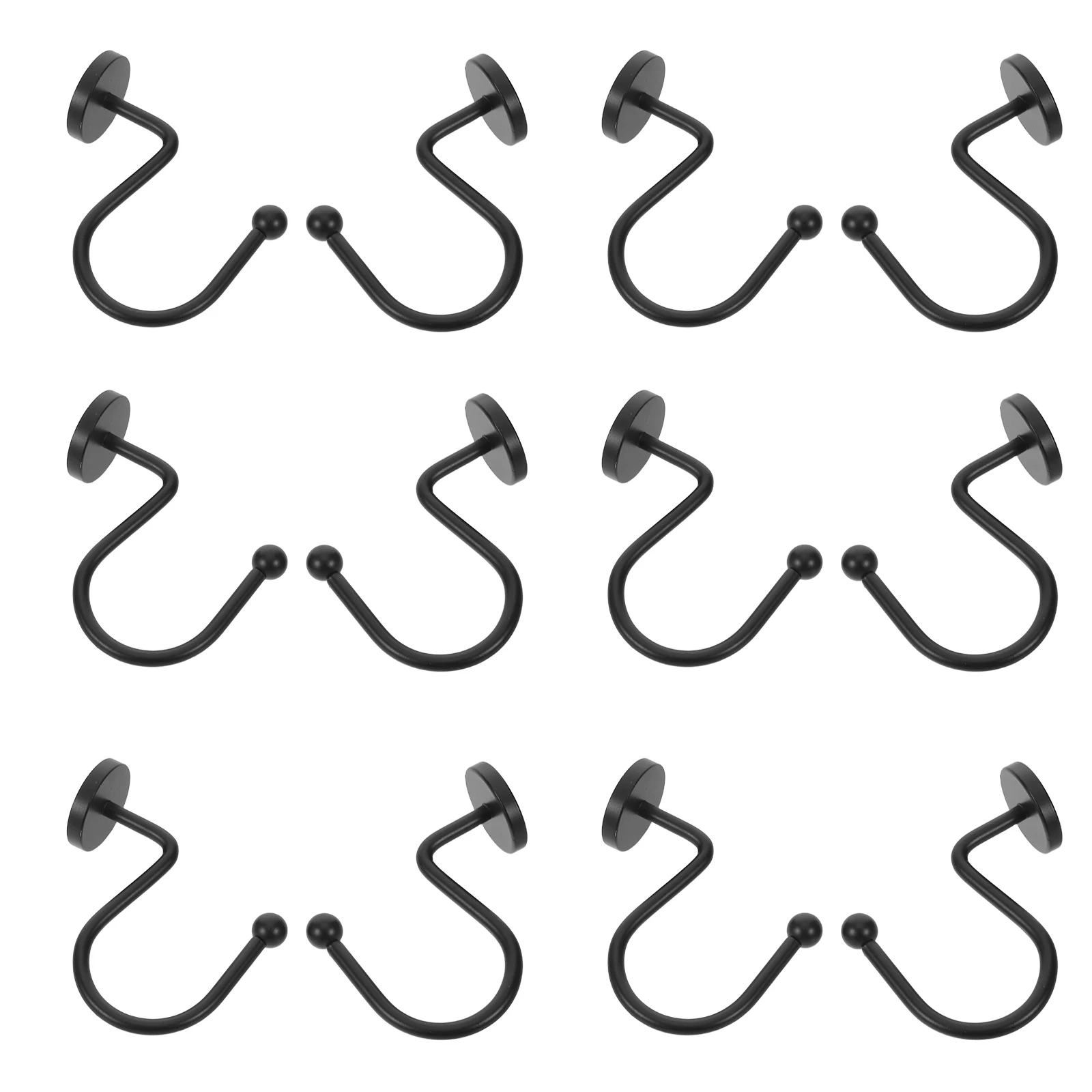 

24 Pcs Curtain Hook Shower Rings Accessories Decorative Iron Hooks Rod for Rods Bathroom Metal