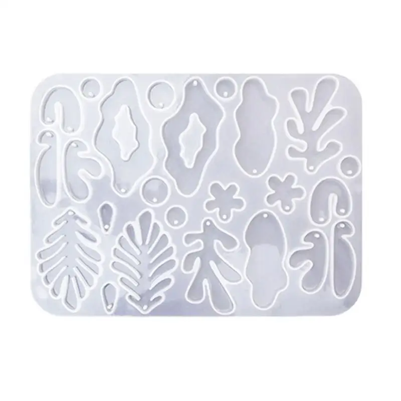 A52E 3D Unregelmäßige Silikon Formen DIY Harz Ohrring Schmuck Anhänger Form – Detail 5