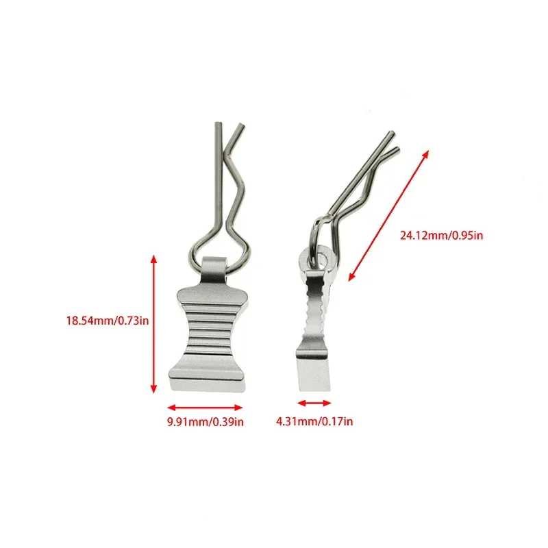 1 Set R-type Body Shell Clips Pin with Aluminum Mount Set For 1/8 1/10 1/12 RC Cars Toys Parts Accessories