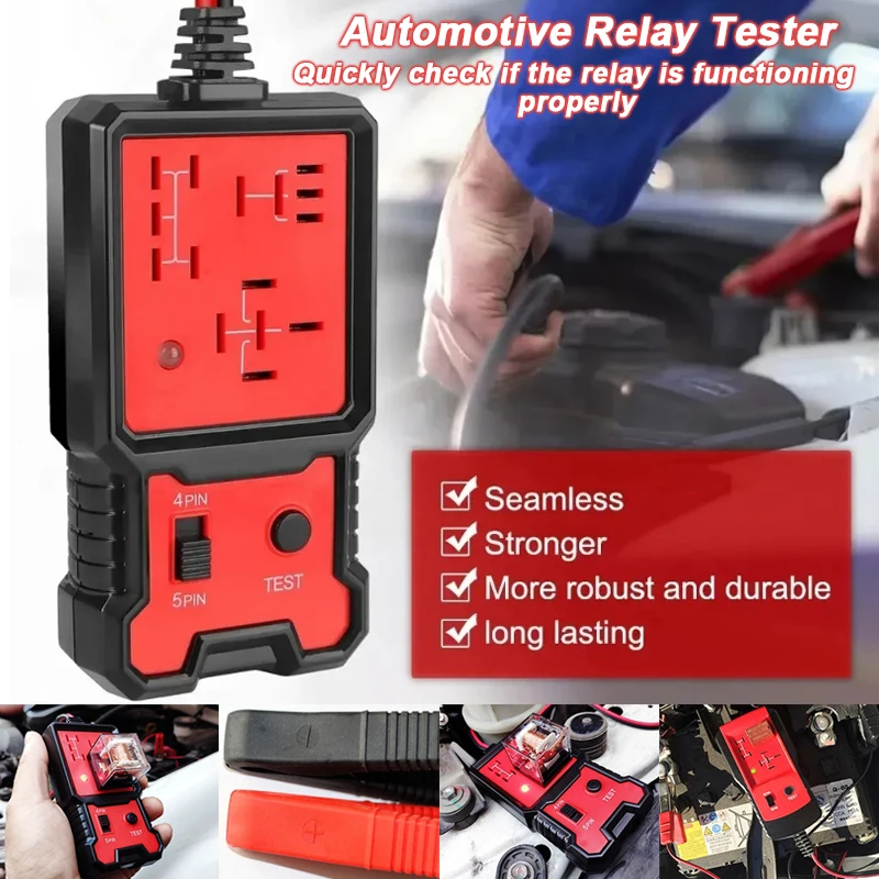 Hot Selling 12V Automotive Relay Tester Suitable for Automotive Battery Testing Generator Analysis Mechanical Maintenance Tools