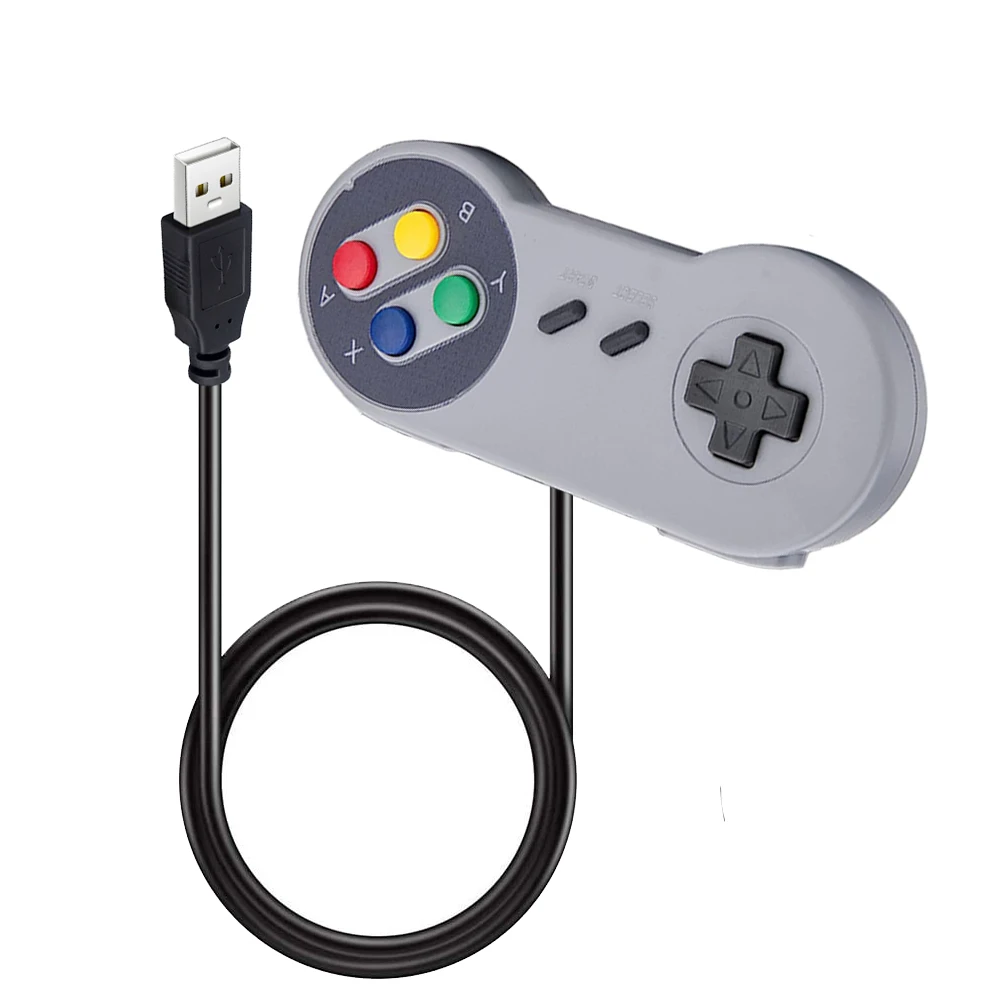 1PC USB Gamepad Retro Gaming Joystick Wired Controller for Linux SNES Game PC NESPi RetroPie Windows Raspberry Pi 4B 3B+ 3B