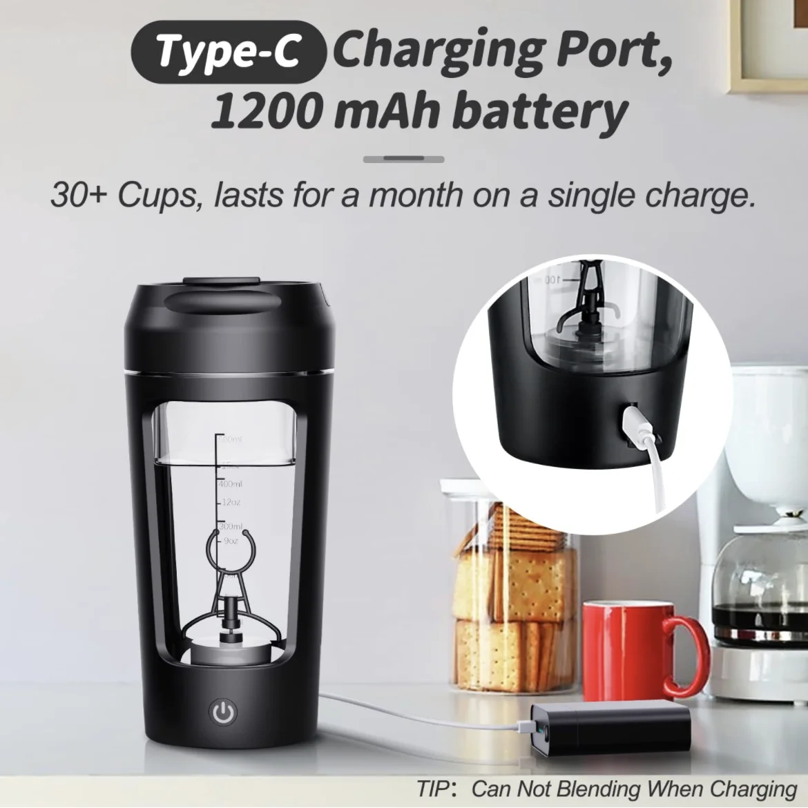 650Ml Usb Elektrische Draagbare Wei Proteïne Shaker Fles Volautomatische Roerbeker Oplaadbare Gym Ba Gratis Cocktail Blend