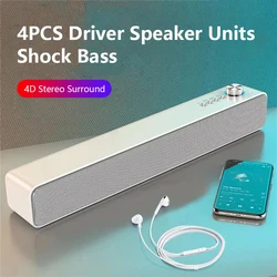 Original  Bluetooth Subwoofer Soundbar TV Audio Echo Wall Computer Speaker Home Theater Music Wireless Blueooth Speaker Gift
