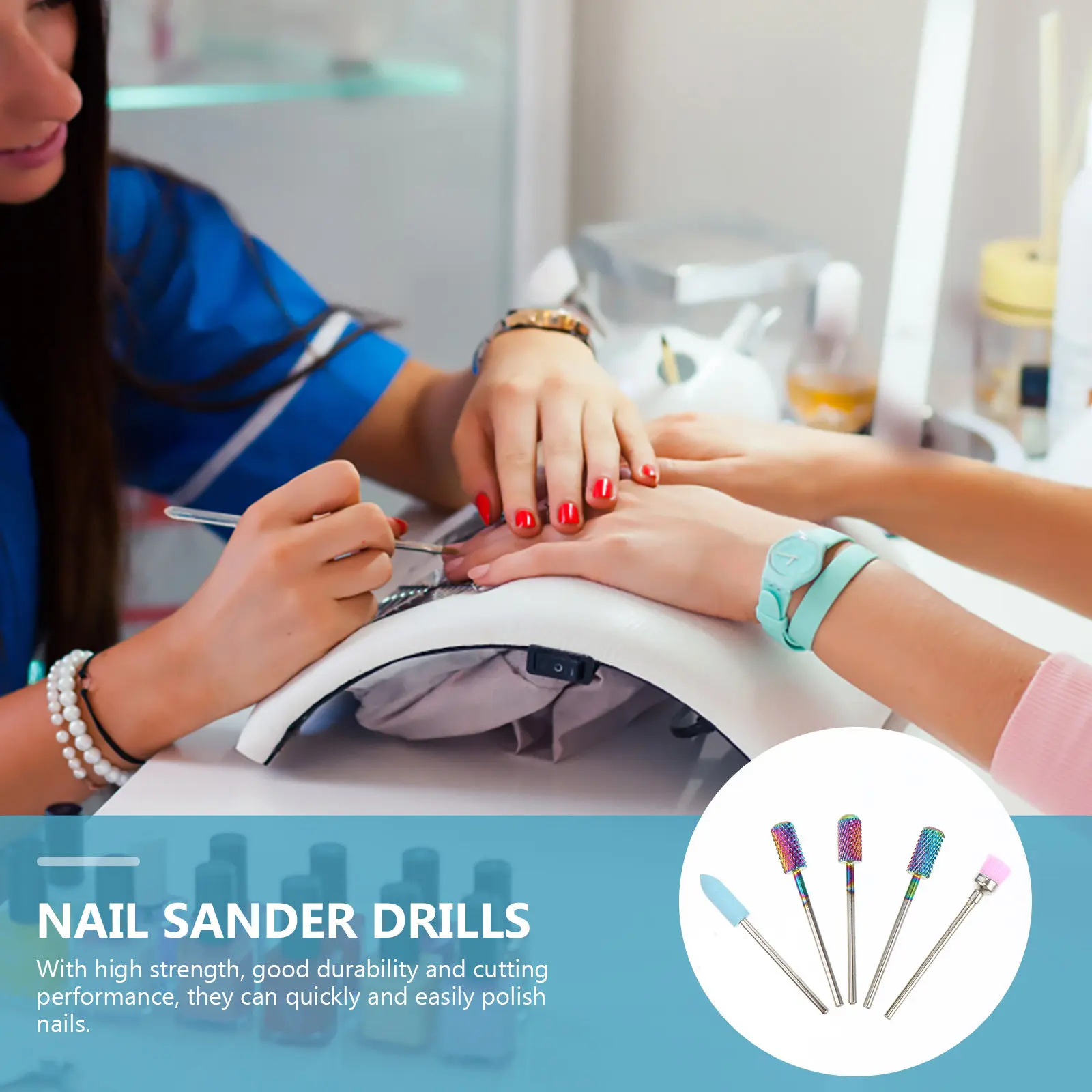 

Набор насадок для маникюра и педикюра из прочной вольфрамовой стали, высокопрочные фрезы для электрического полировки ногтей