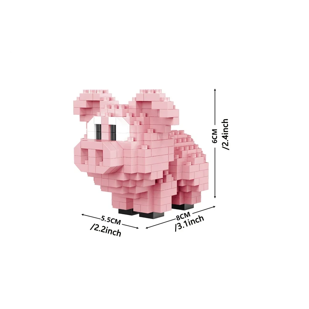 WIST GEBOUWD Alpacas Elanden Giraffen Kleine Dieren Micro Mini Bouwstenen Speelgoed-Eenvoudige montage, Educatief cadeau voor kinderen DIY Decor