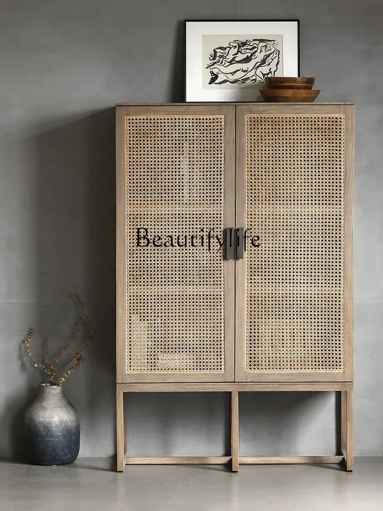 

S Solid Wood Sideboard Living Room Bed & Breakfast Clothes Closet Hallway Cabinet