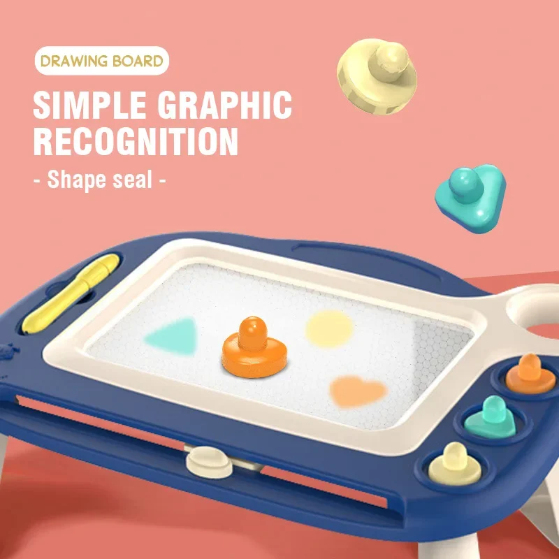 Magnetic Kids Drawing Table Painting Board Graffiti Board Preschool Toys With Table Legs Erasable Writing Board Christmas Gift