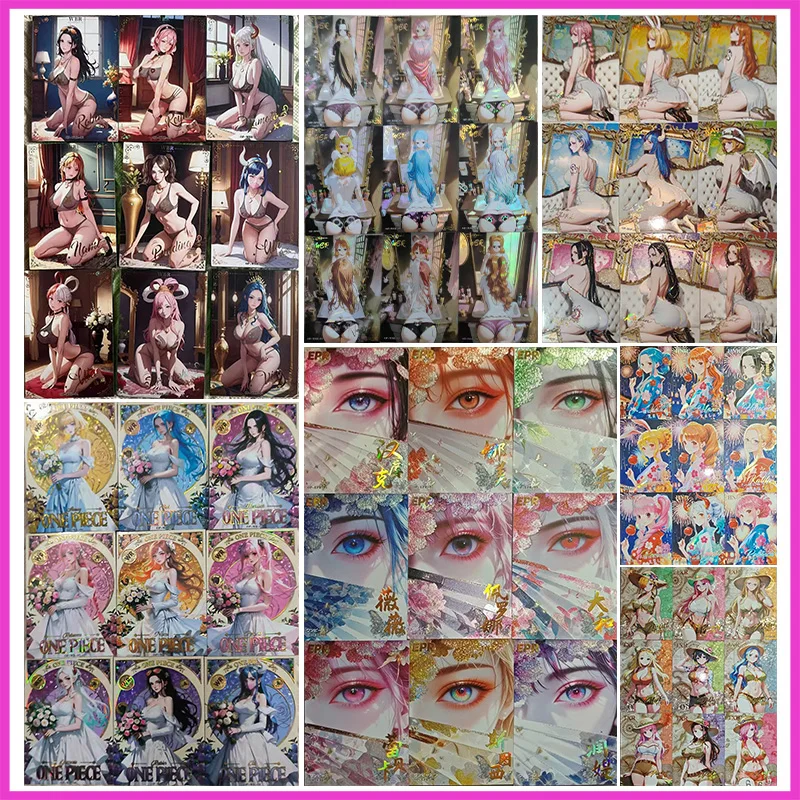 

Аниме ONE PIECE Игрушки для мальчиков Perona Robin Nami Hancock Морковь Калифа Ямато Редкий WBR STR SDR WSR Коллекционная карта Подарок на день рождения