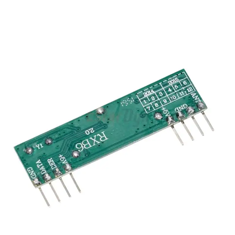 1-20PCS RXB6 433MHz Superheterodyne RF Receiver Module DC 3.3-5.5V, High Sensitivity Wireless for Remote Control DIY