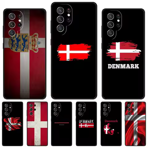 Denmark Flag phone case For Samsung Galaxy S24 S23 S22 Ultra Note 10 20 Plus S8 S9 S10 S20 S21 FE Cover