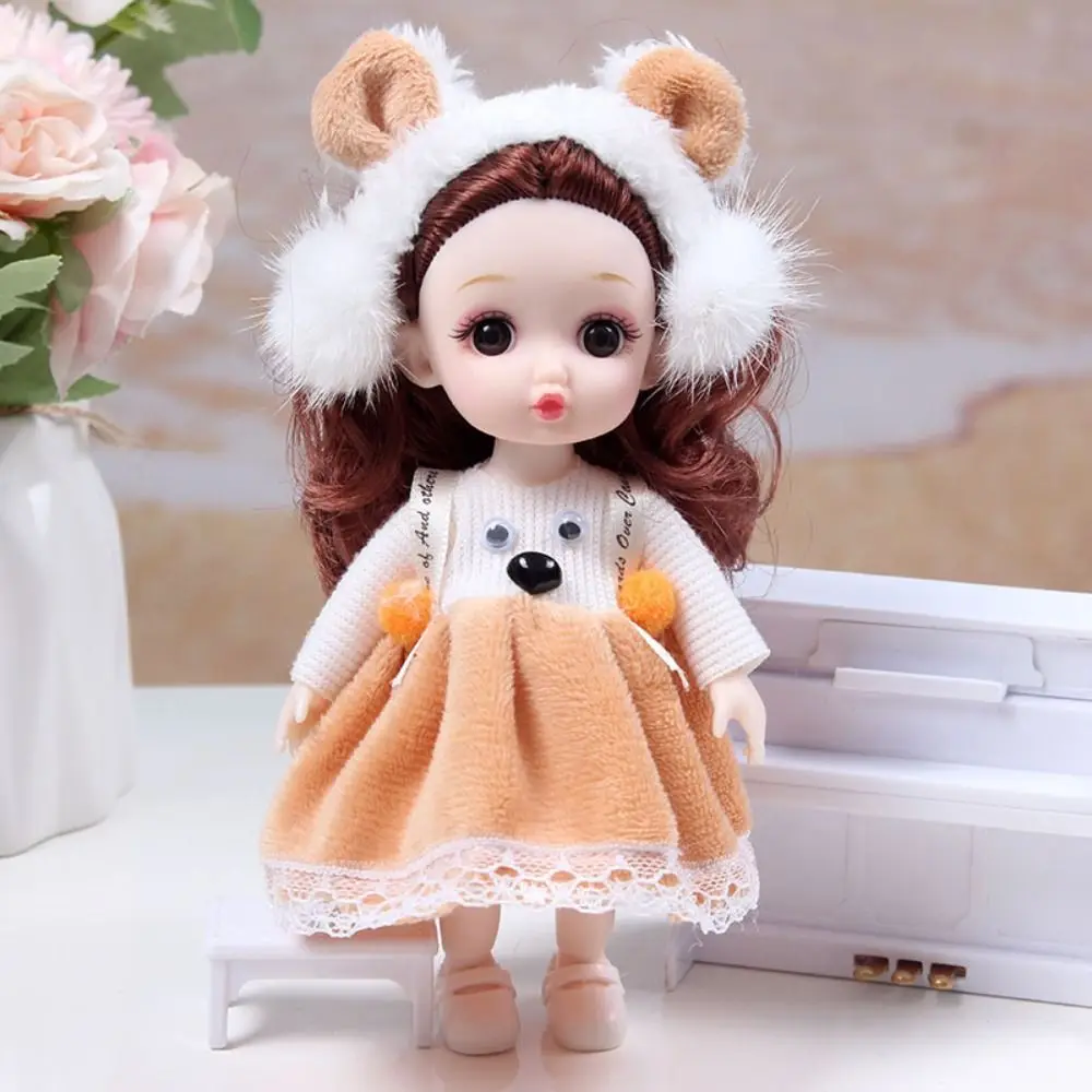 with Clothes BJD Dolls Movable Joints Dress Up Simulated Eye Hinge Doll Cute 3D Eye Removable Joints Doll Girls Gifts