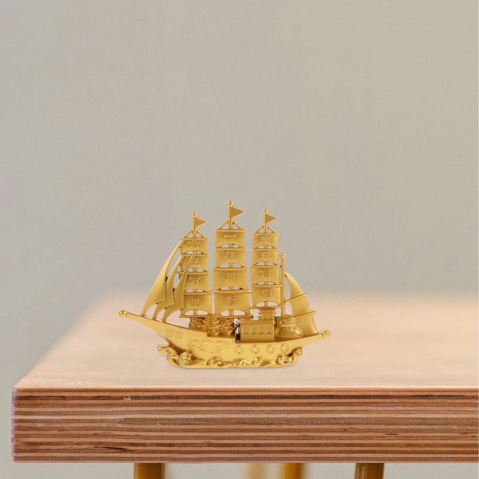 

Alloy Desktop Sailboat Small Boat Decoration Retro Chic Simulated Metal Boat Craft Artwork Simulation Boats