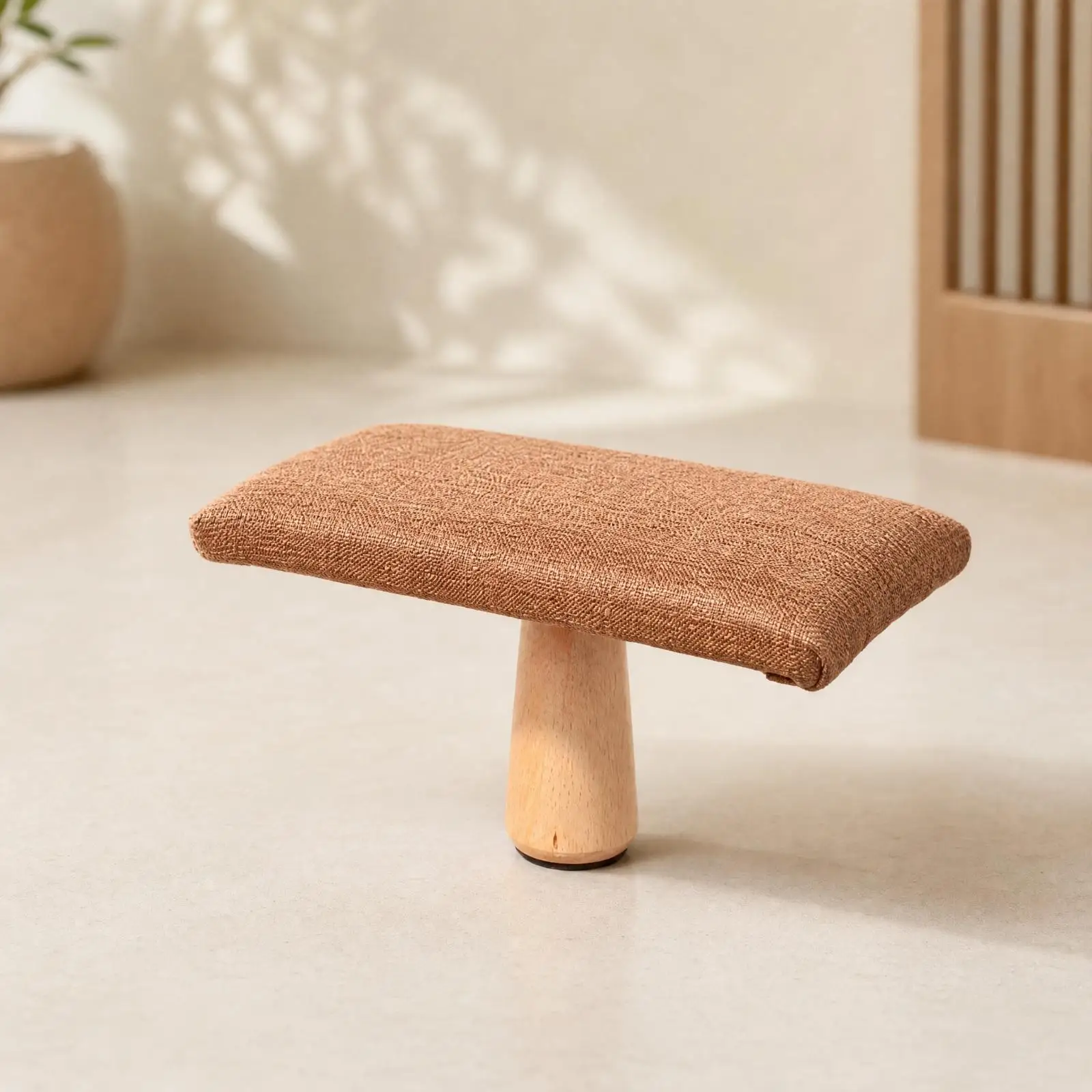 Comfortable Meditation Kneeling Bench Solid Wood Stool with Cushion for seat for Mindfulness Prayer Ground Sitting Home Decor
