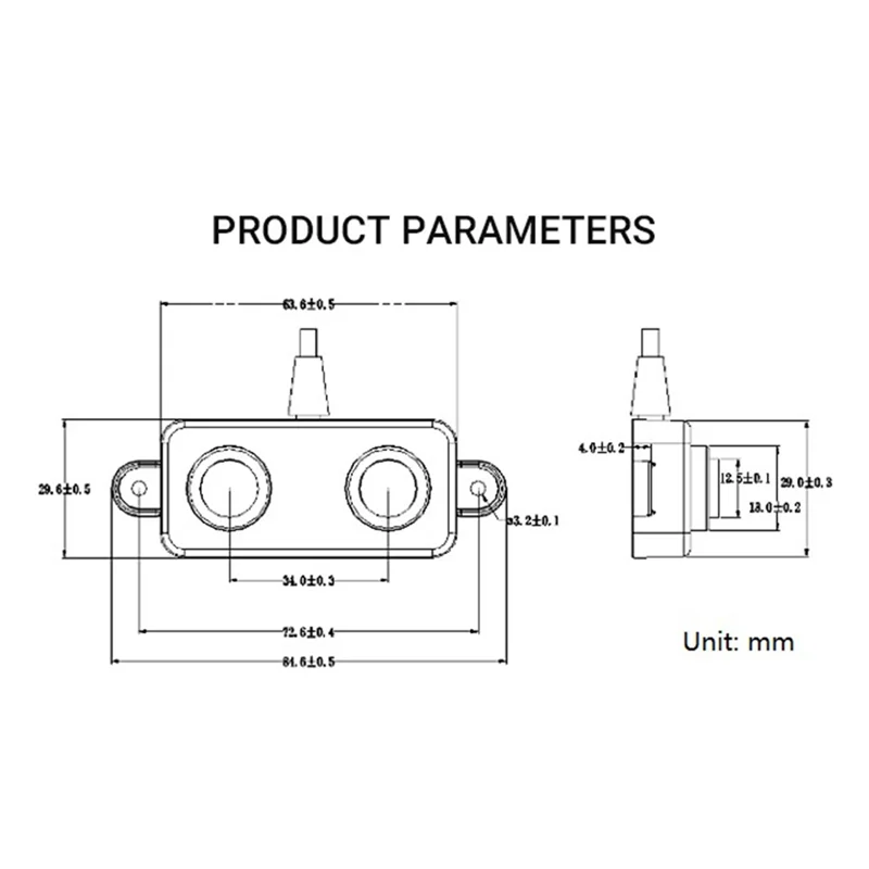 Ultrasonic Ranging Sensor IP67 Waterproof UART 3-450cm for Measure the Water Level for Arduino Raspberry Pi SQ