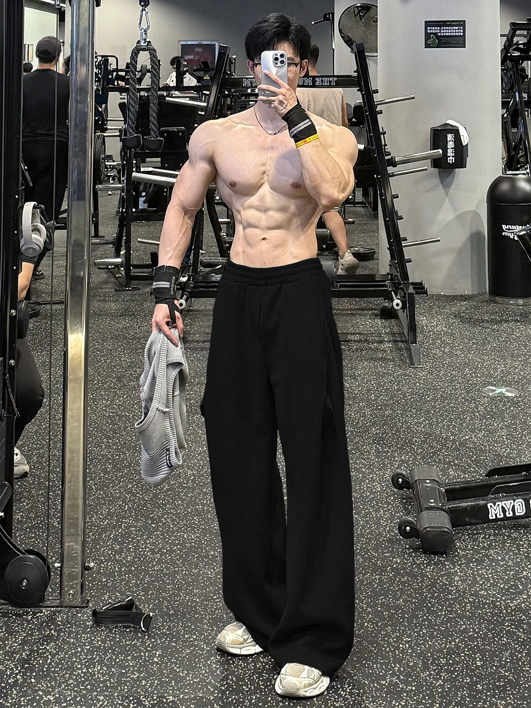 

Bla American Sle Fitn Спортивные широкие спортивные штаны Мужские осенне-зимние прямые повседневные длинные брюки Cleanfit Брюки-ножи