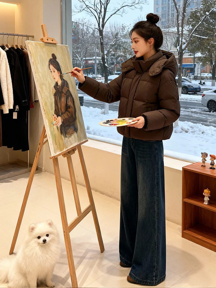 

Зимняя утепленная женская куртка из хлопка, модная, теплая, на флисовой подкладке, для повседневной носки, в корейском стиле, свободного кроя, на молнии