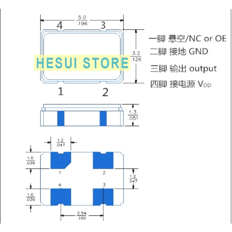 1/5/10pcs S5D25.000000A20F30T 5.0V active Chip crystal 5032 25MHZ