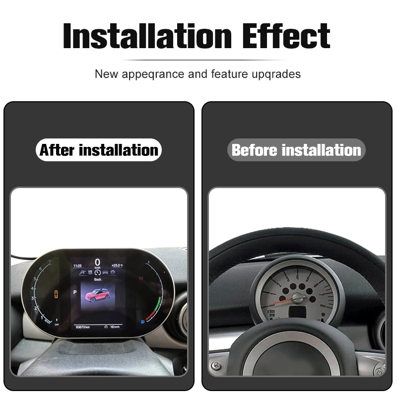 Cluster Dashboard For BMW MINI R55 56 R58 R60 2007-2014 R Series Automotive speedometers screen instrument panel digital