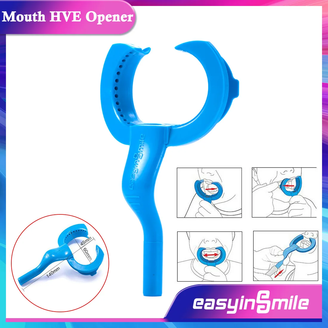 

EASYINSMILE 1Pcs Dental Lab Mouth Opener Orthodontic Retractor Preven Suction Droplets Cheek Lip Opener Autoclavable FDA