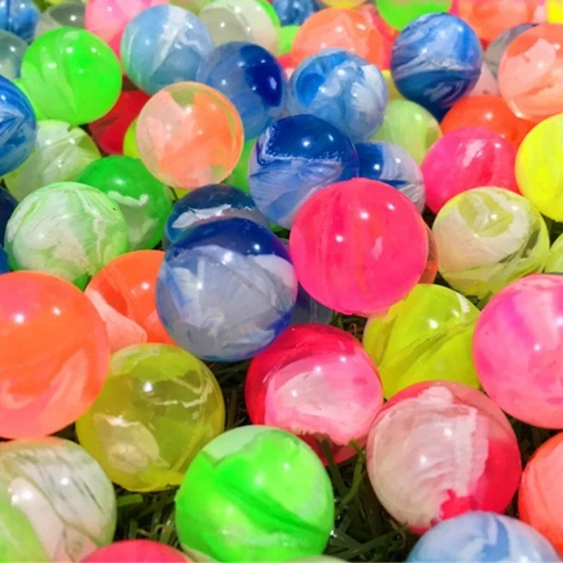 Rubber 19mm Cloud Bouncy Balls Funny Toy Jumping  Mini Neon Swirl Bouncing Balls Kids Sports Toy Balls Cat Toy