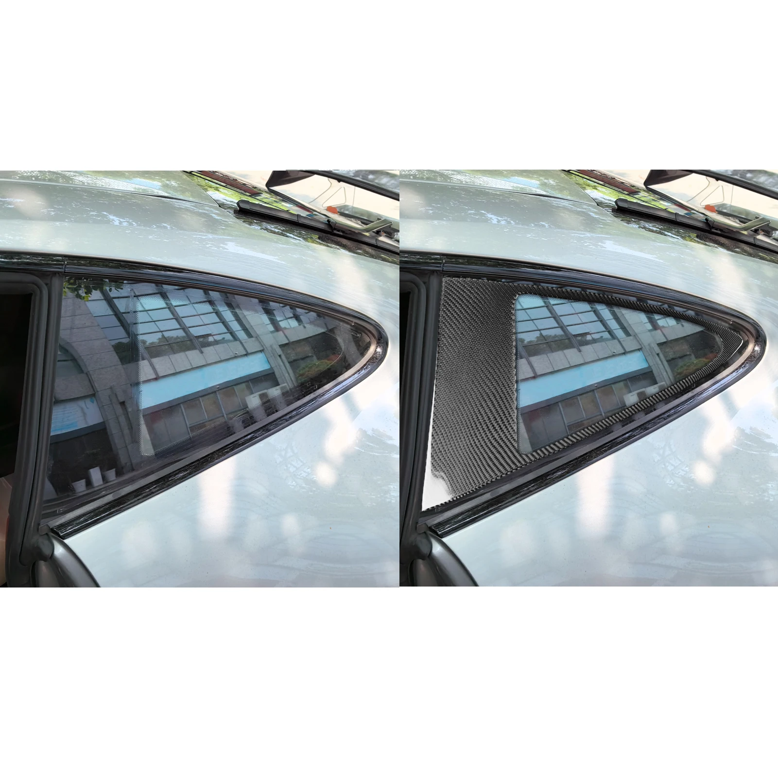 

Carbon Fiber Car Accessories Rear Side Window Decorative Modified Exterior Trim Cover Soft Sticker For Porsche 911 992 2019-2024