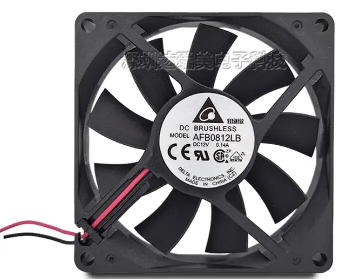 

Delta Electronics AFB0812LB DC 12V 0.14A 80x80x15mm 2-Wire Server Cooling Fan