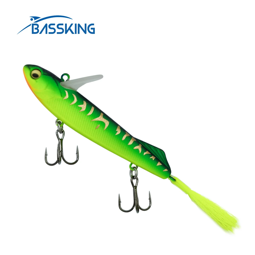 BASSKING Nổi Bút Chì Mồi 68Mm 5G Mồi Dụ Cá Lông Đuôi Nhựa Nhân Tạo Mồi Pesca Swimbait Bass Wobbler