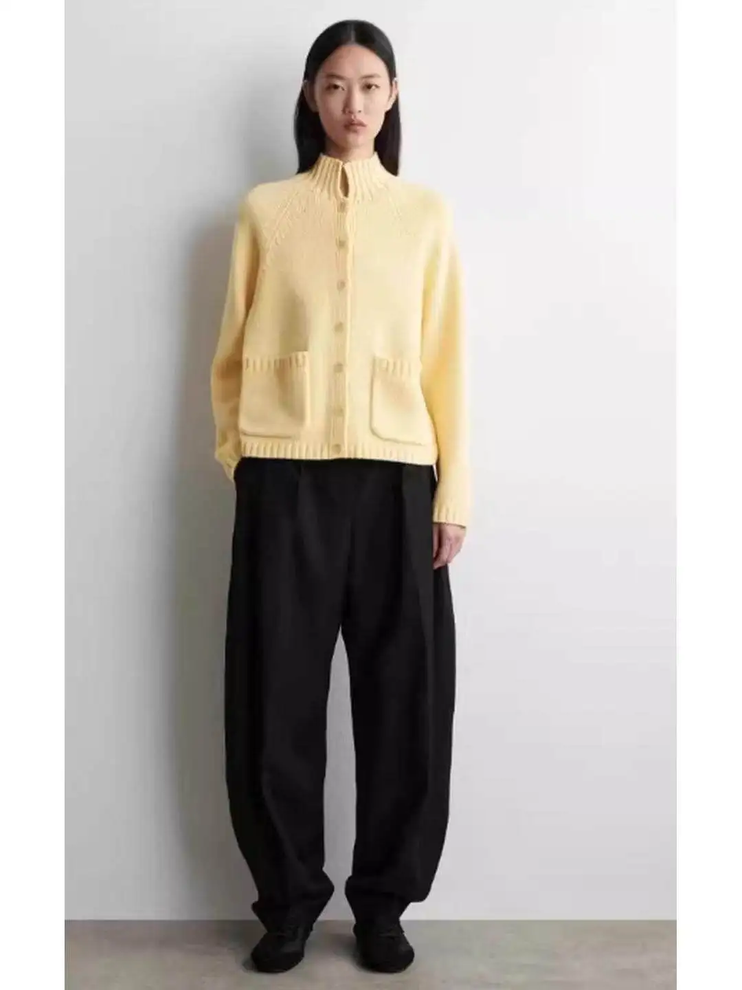 

Новый весенний женский повседневный кардиган на пуговицах с высоким воротником, украшенный мягкой смеси хлопка, длинный свеч, приятный для путешествий