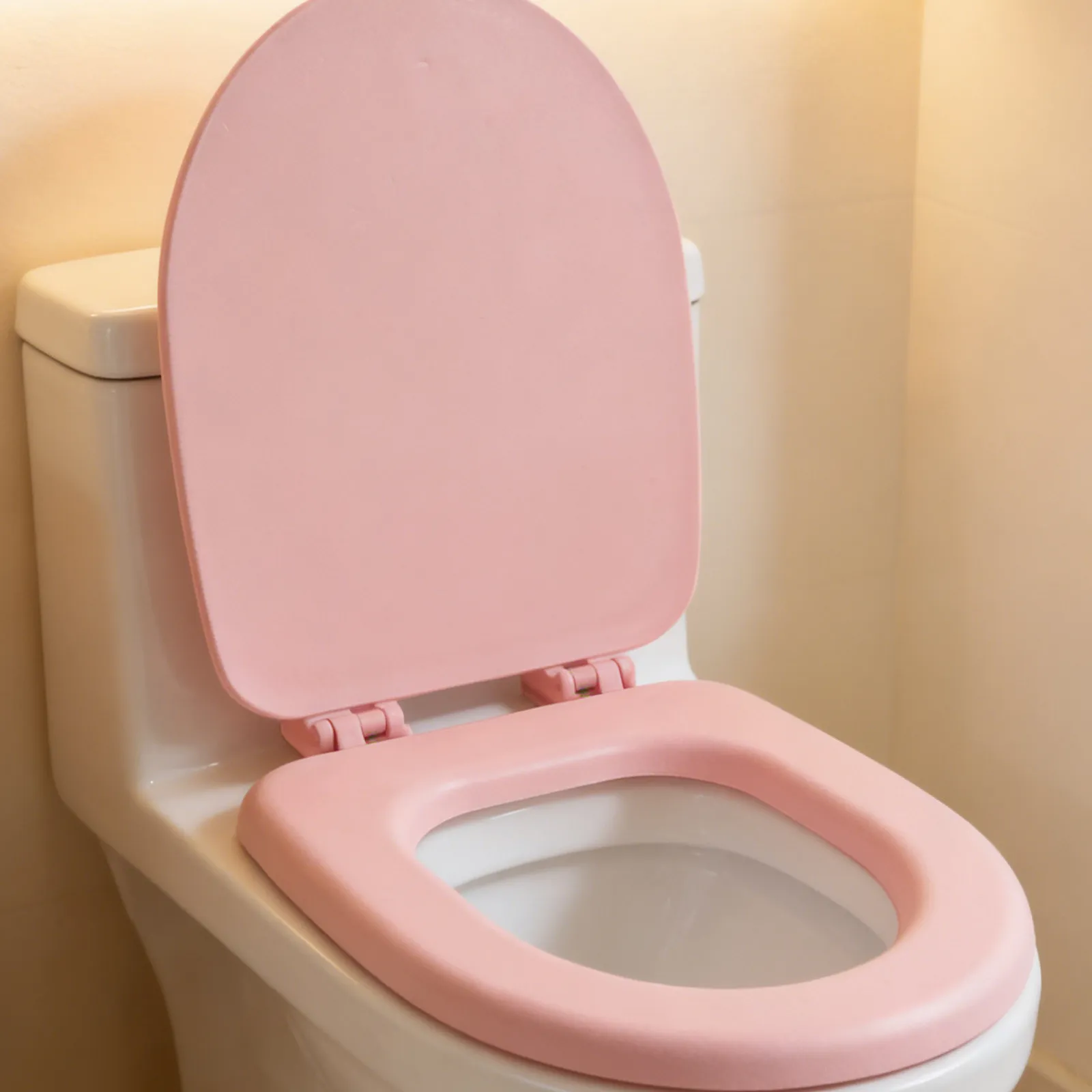 Comfortable Padded Toilet Seat Cover Thick High-Density Foam Quiet Night Use Fits Round V-Shaped U-Shaped Elongated Toilets Home
