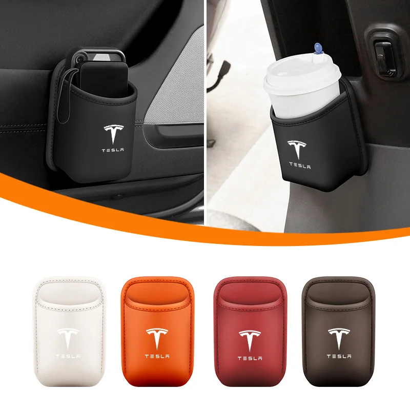 For Tesla Model Y Juniper Model 3 Model S X SpaceX Car Cup Car Rear Seat Cup Hanging Beverage Storage Bottle Rack Auto Accessory view 4